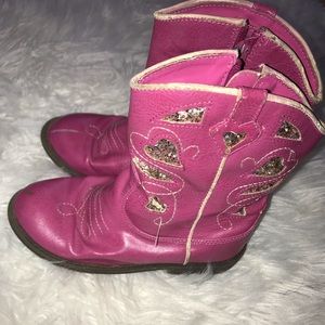Pink cowboy boots